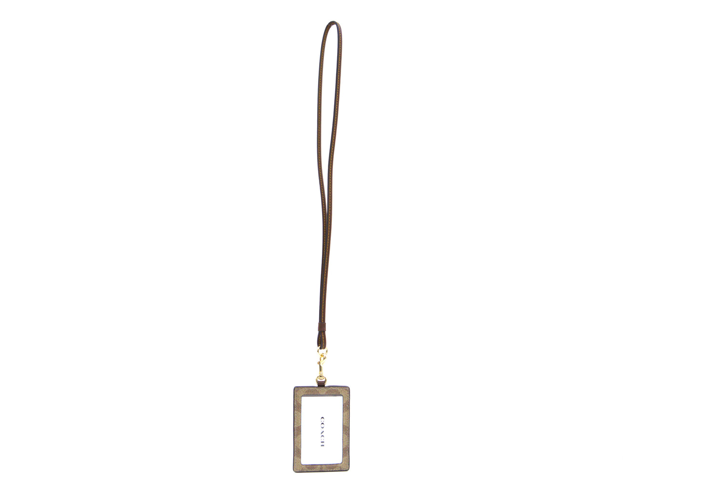 COACH CZ285 LNYARD ID SIGNATURE CANVAS TAN/BROWN