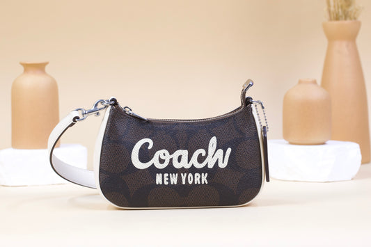 COACH CY734 TERI MINI SIGNATURE SCRIPT WALNUT/CHALK