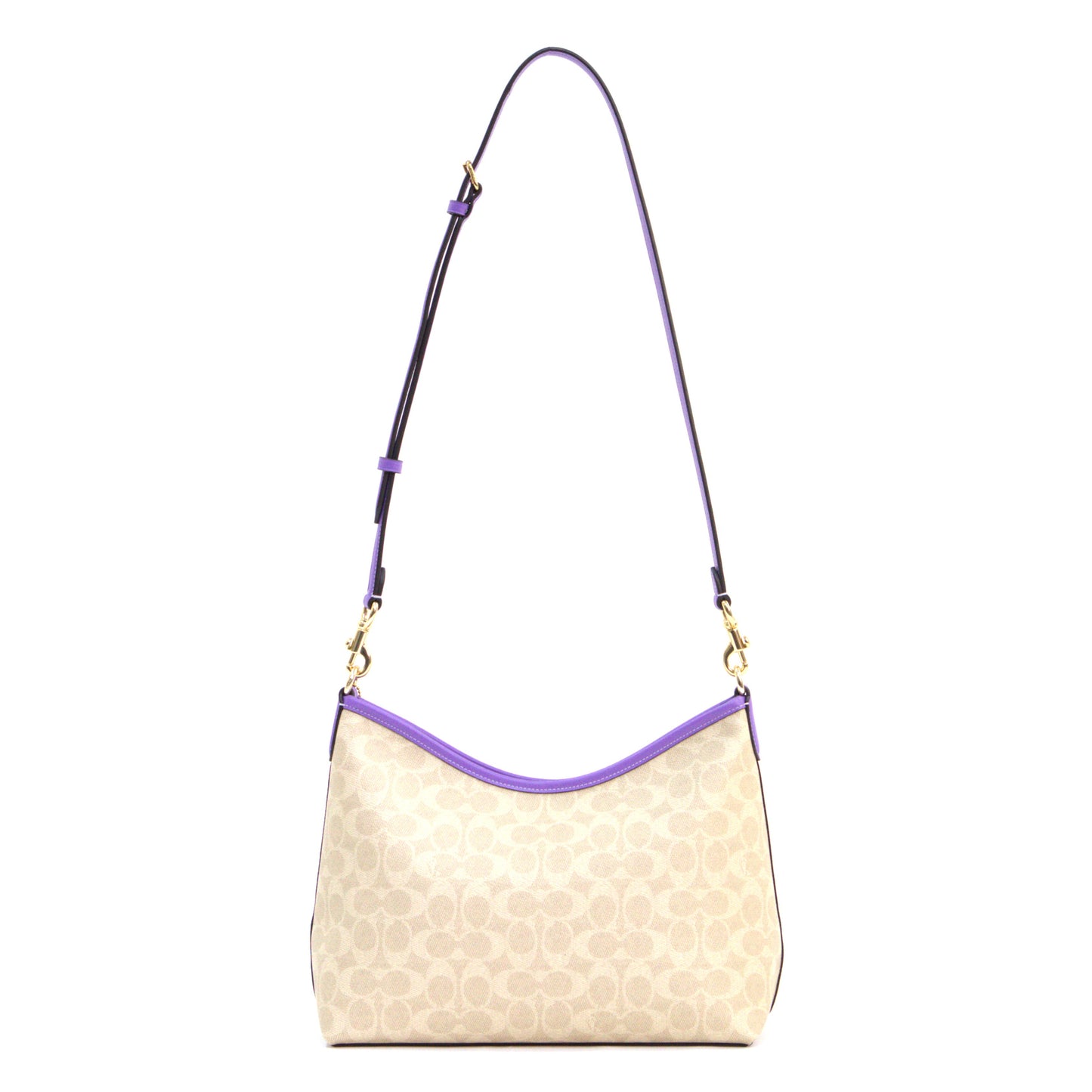 COACH CV975 SIGNATURE LAUREL SHOULDER BAG SAND/IRIS