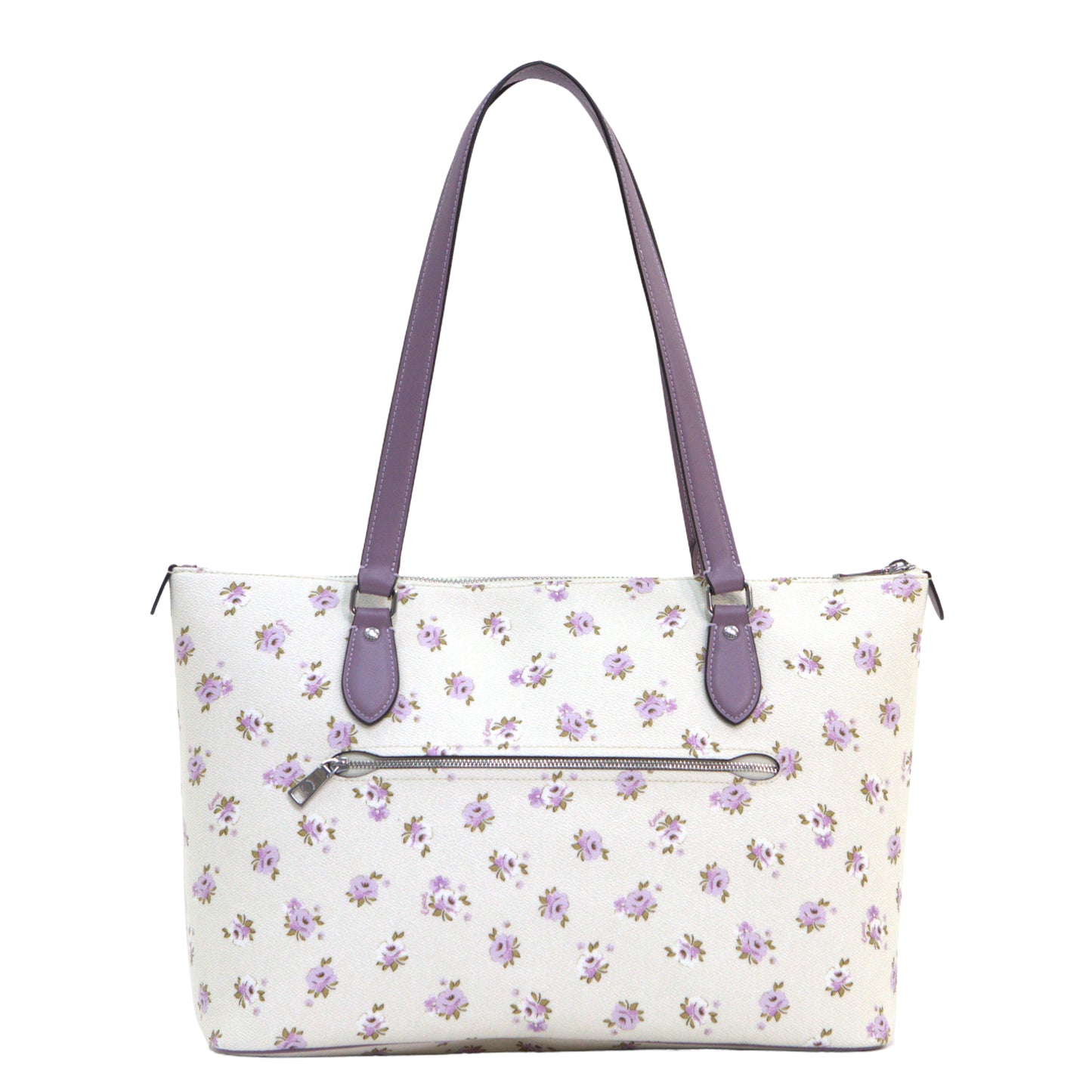 COACH CAL59 FLORAL PRINT GALLERY TOTE CHALK MULTI