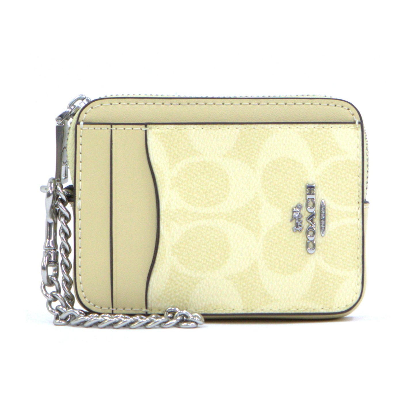COACH CW883 ZIP CARD CASE SIGNATURE HAY