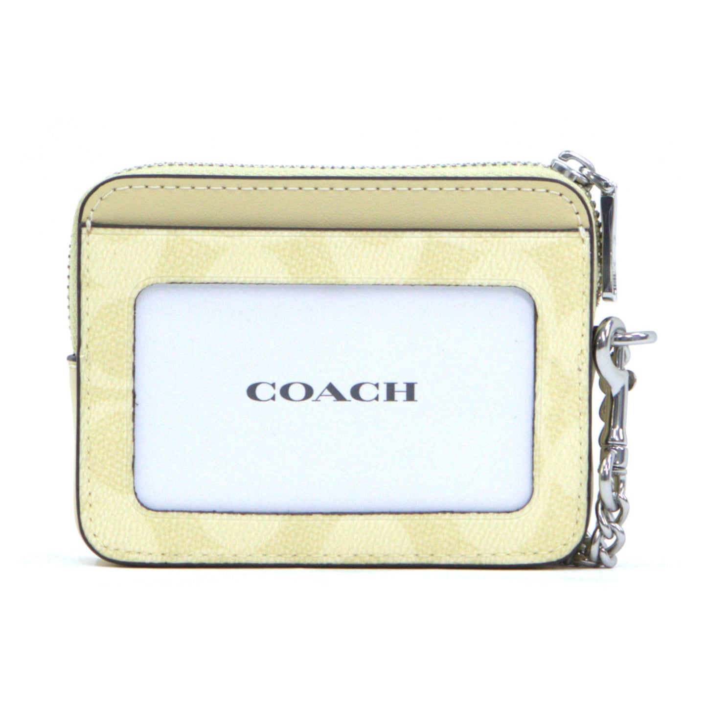COACH CW883 ZIP CARD CASE SIGNATURE HAY