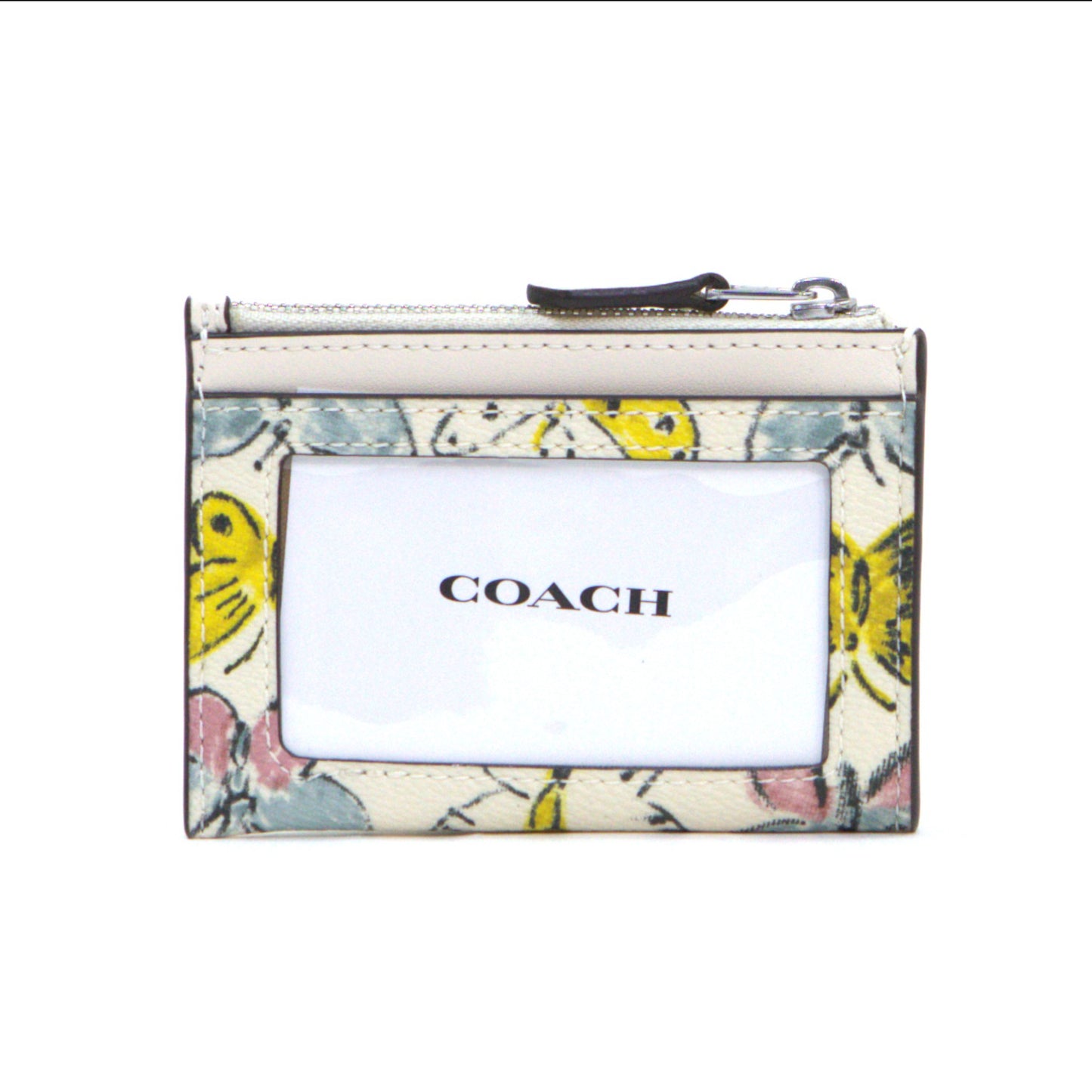 COACH CAR22 MINI ID SKINNY BUTTERFLY CHALK MULTI