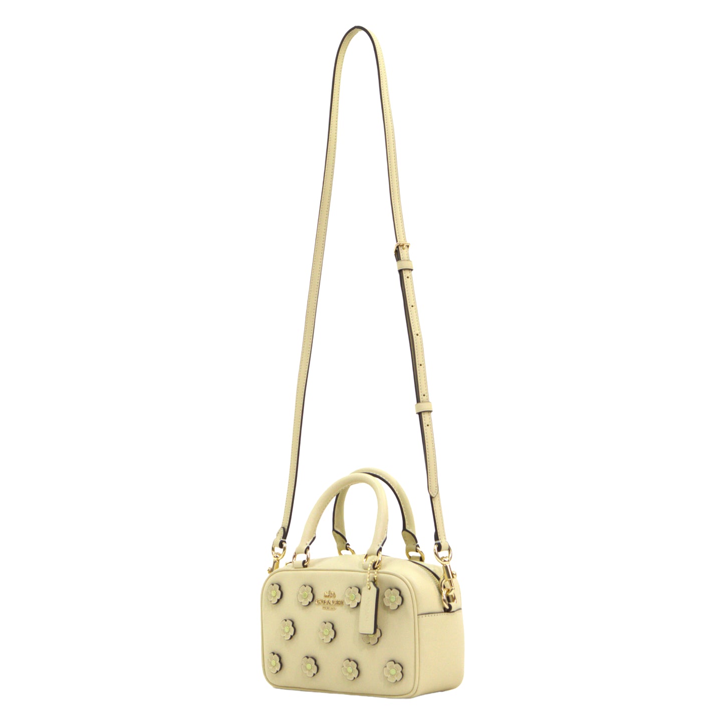 COACH CAJ99 SATCHEL CROSSBODY FLORAL APLQ MOONLIGHT