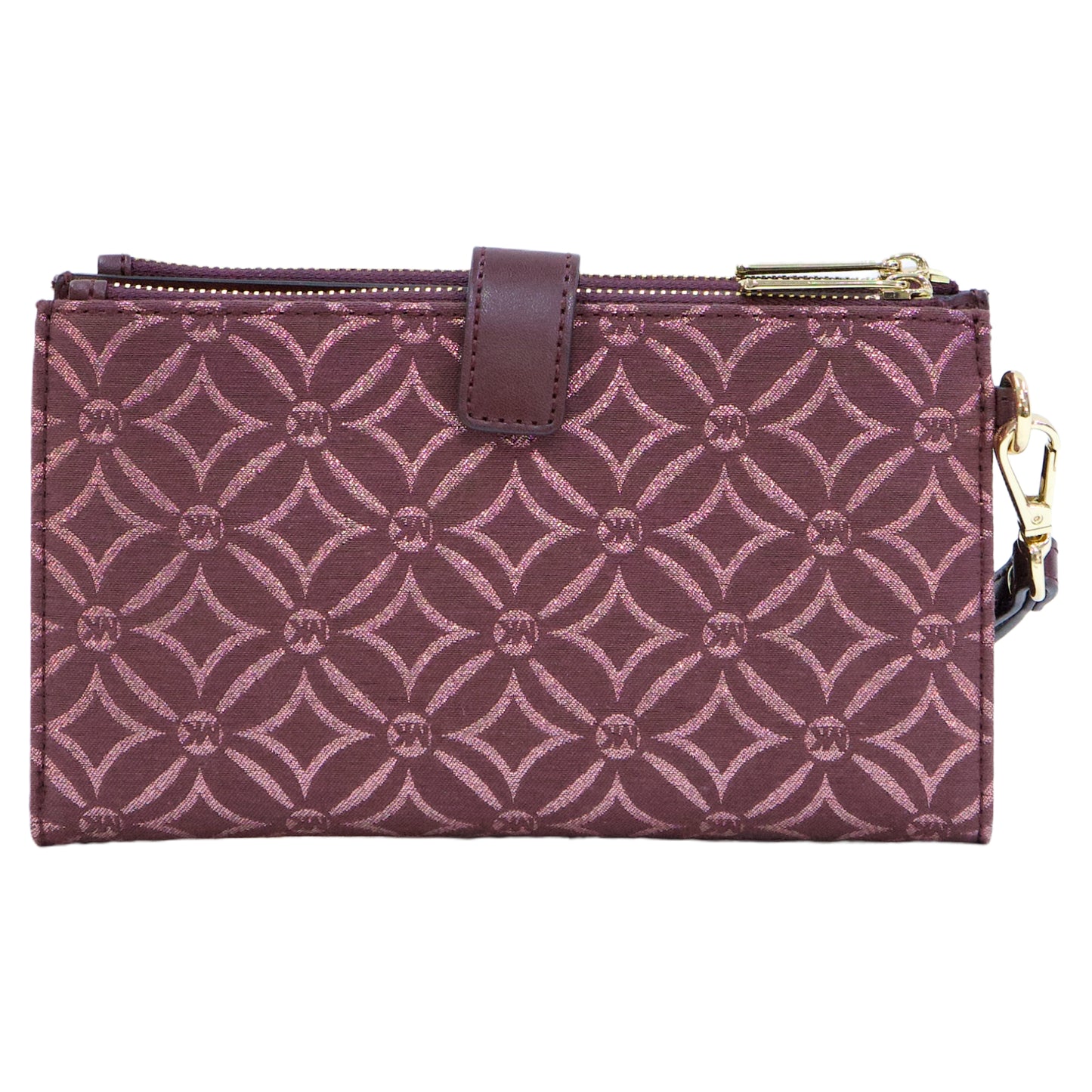 MICHAEL KORS 35F4GTVW3J JET SET TRAVEL LG DOUBLE ZIP WRISTLET OXBLOOD MULTI