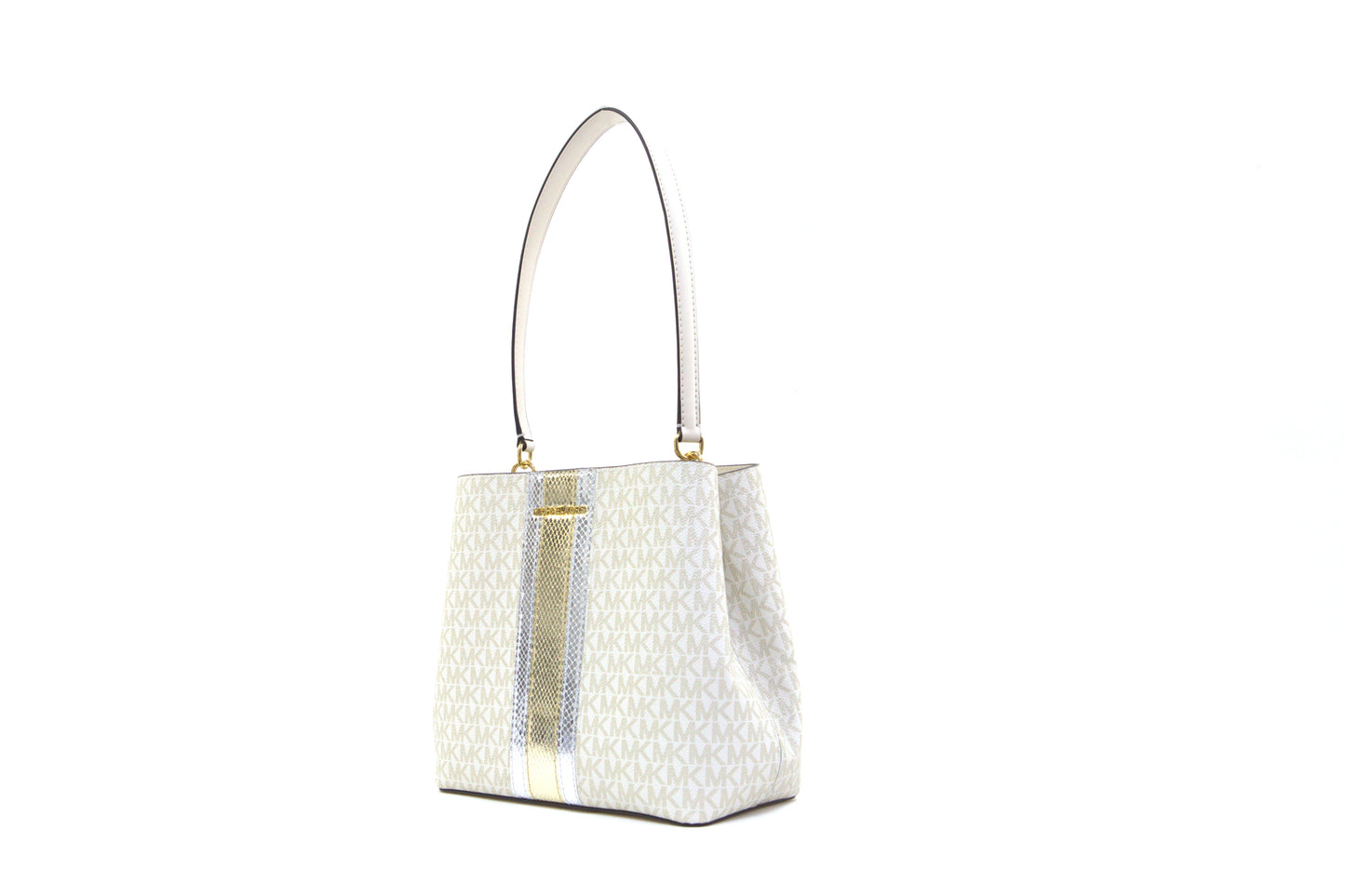 MICHAEL KORS 35F4G3FS2V PRATT MEDIUM BUCKET SHOULDER BAG PALE GOLD