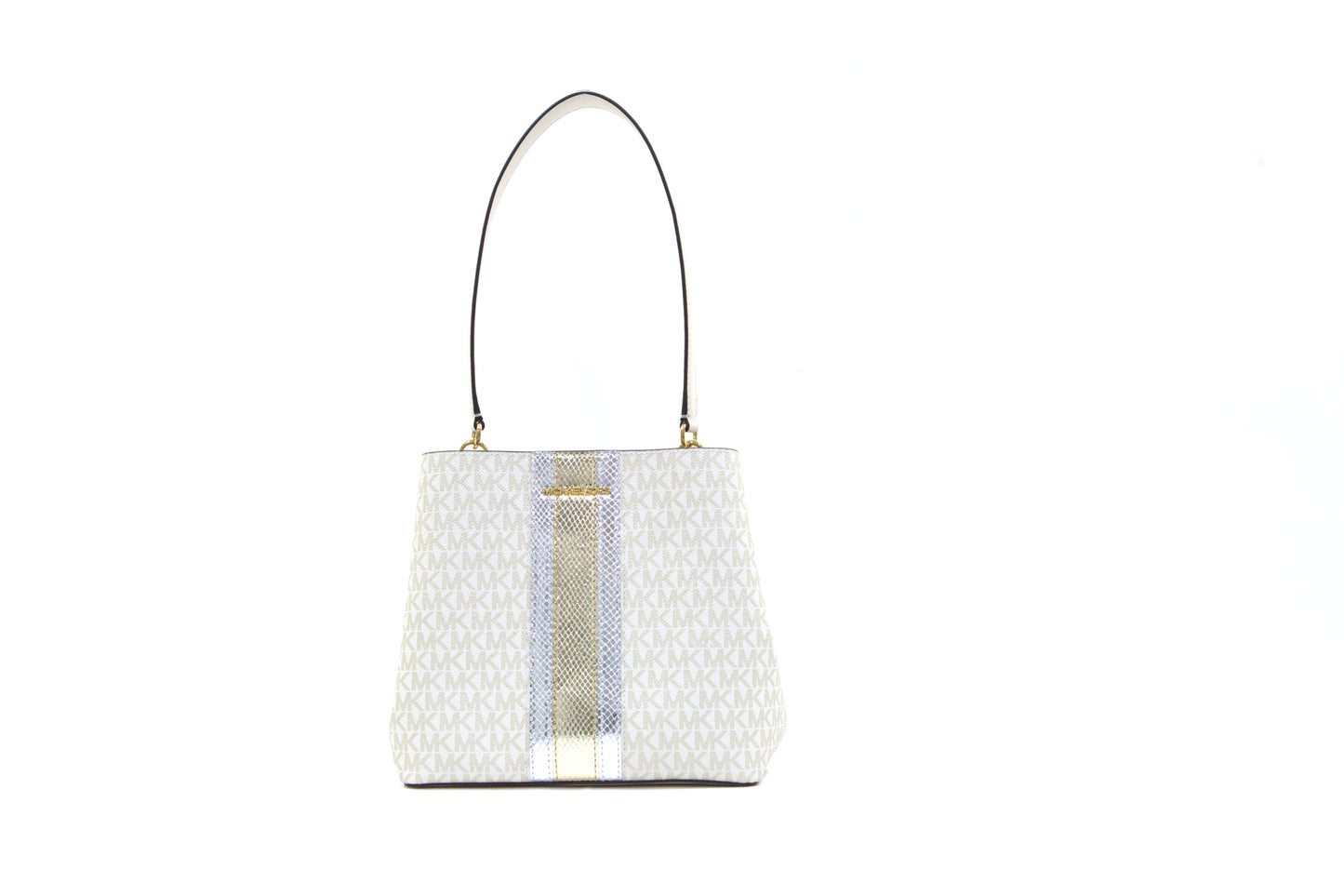 MICHAEL KORS 35F4G3FS2V PRATT MEDIUM BUCKET SHOULDER BAG PALE GOLD
