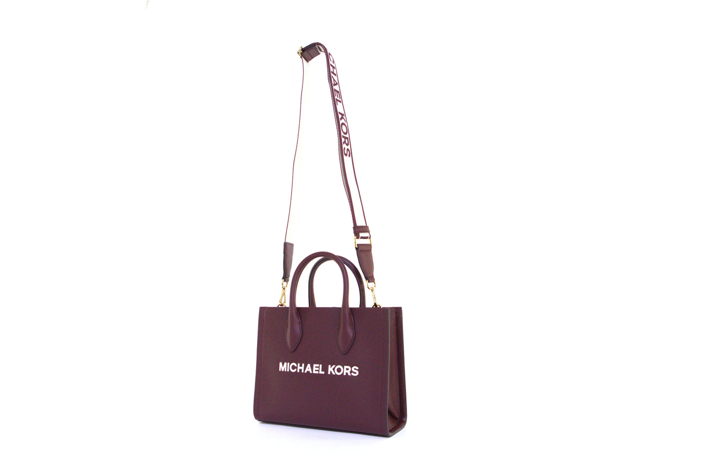 MICHAEL KORS 35S4G7ZC5L MIRELLA SMALL SHOPPER TOP ZIP CROSSBODY OXBLOOD