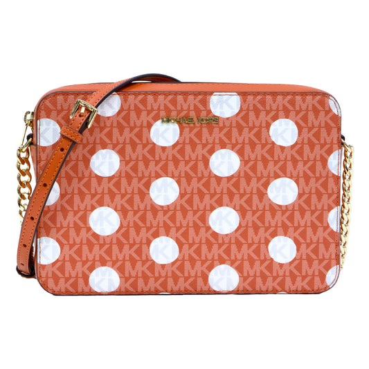 MICHAEL KORS 35S5GTTC30 JET SET POLKA LG EW CROSSBODY RED CLAY
