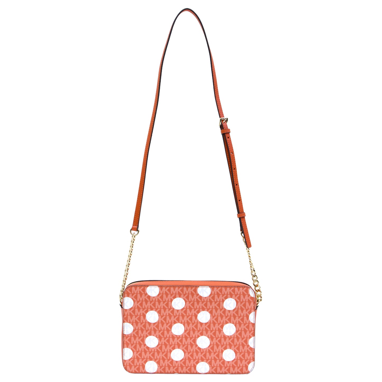 MICHAEL KORS 35S5GTTC30 JET SET POLKA LG EW CROSSBODY RED CLAY