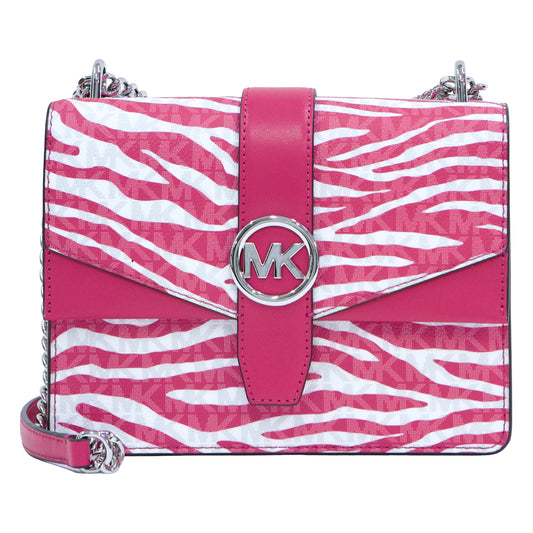 MICHAEL KORS 35S5SGRC1V GREENWICH SMALL FLAP CROSSBODY DRAGON FRUIT