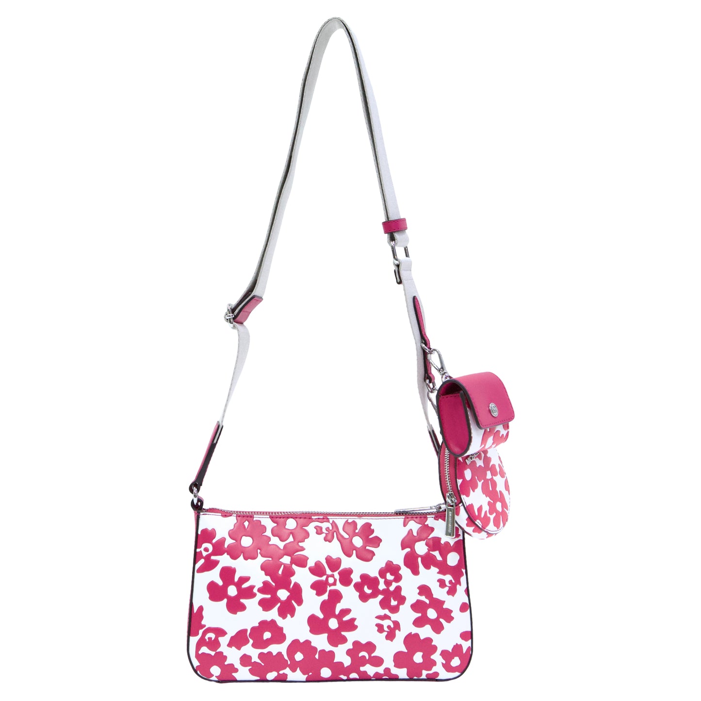 MICHAEL KORS 35S5TVC5Y JET SET TRAVEL SM CROSSBODY WITH TECH ATTACH DRAGON FRUIT