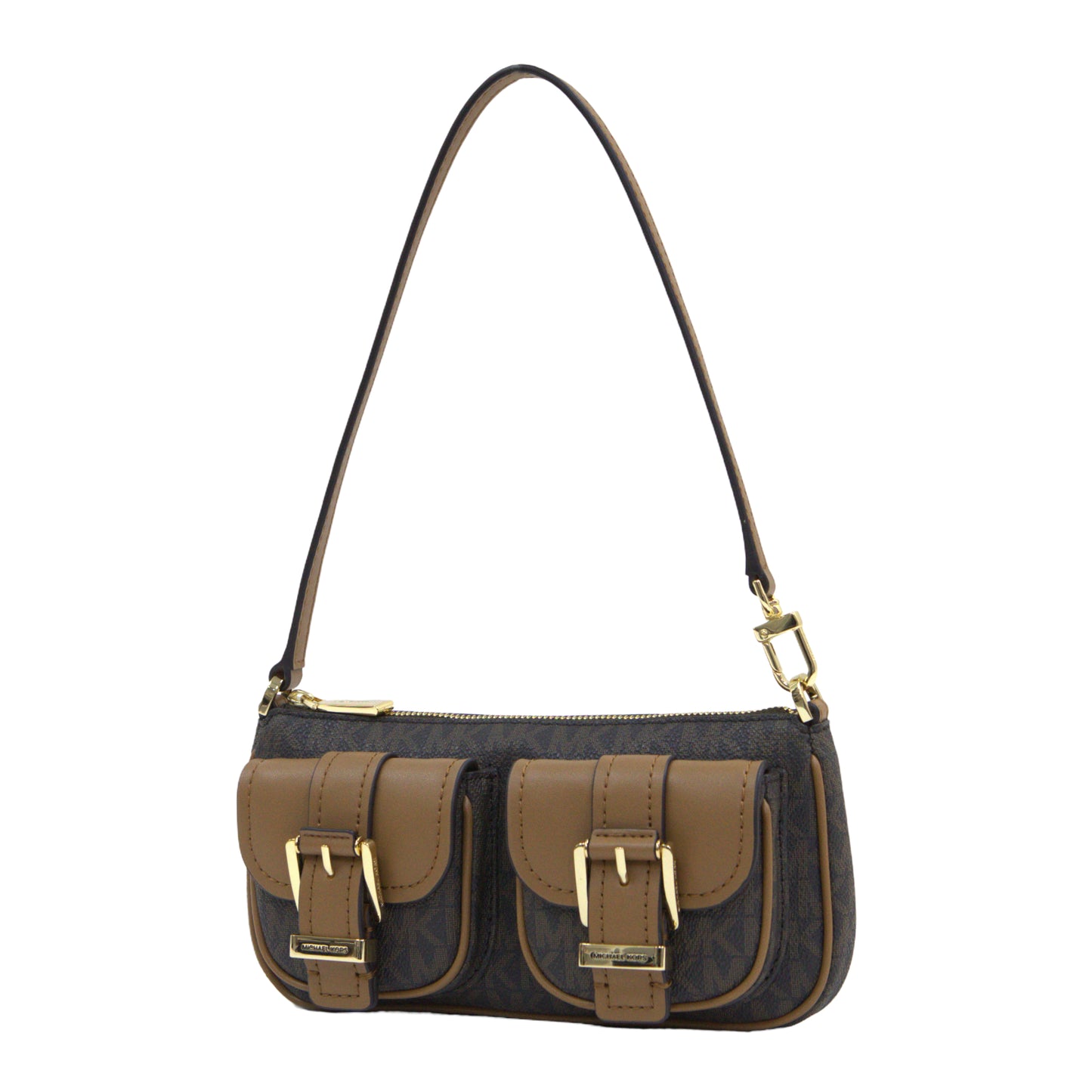 MICHAEL KORS 32S5GZCU1B ZOE SMALL CONVERTIBLE POUCHETTE BROWN/ACORN