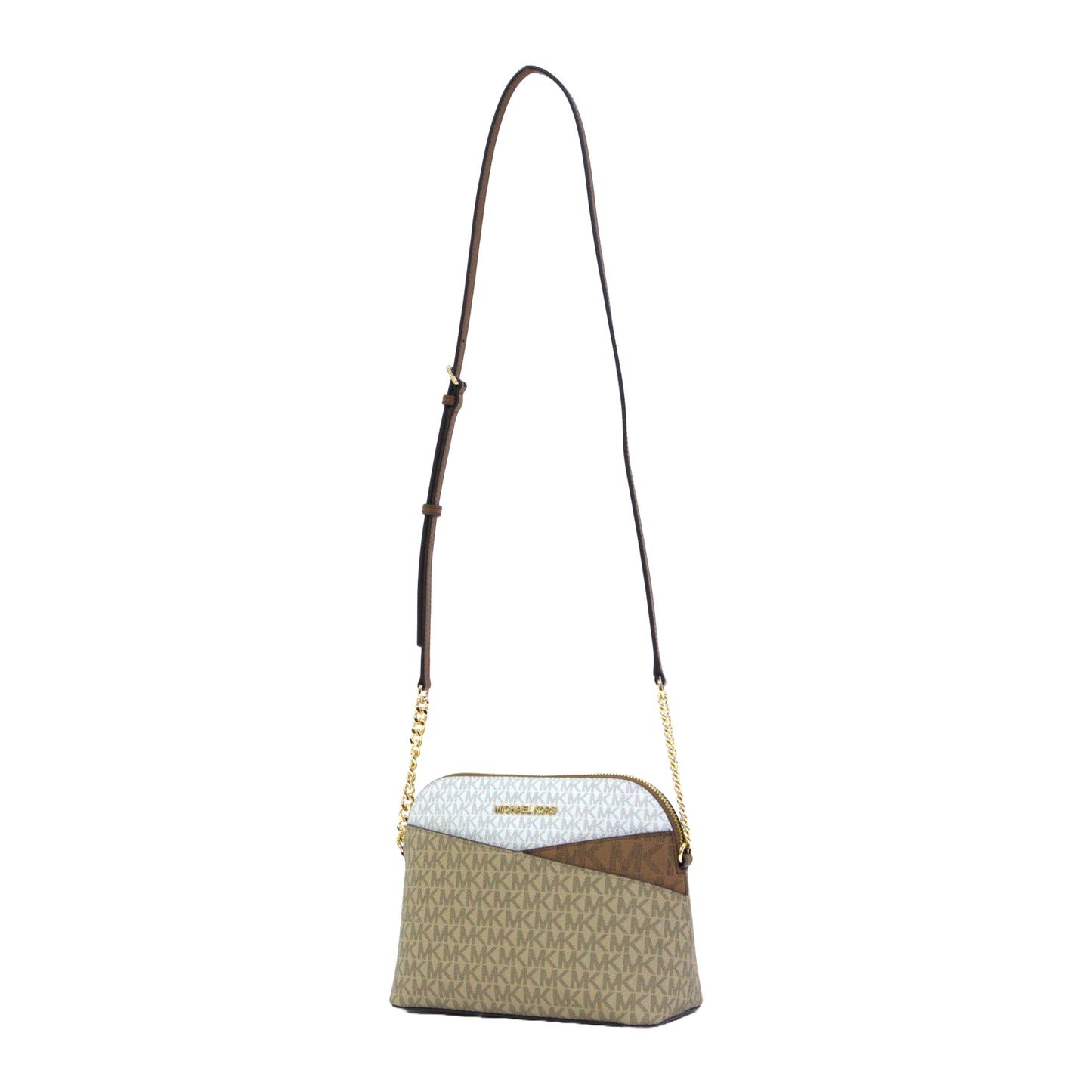 MICHAEL KORS 35S5GTVC6B JET SET TRAVEL MD DOME XCROSS XBODY CAMEL MULTI