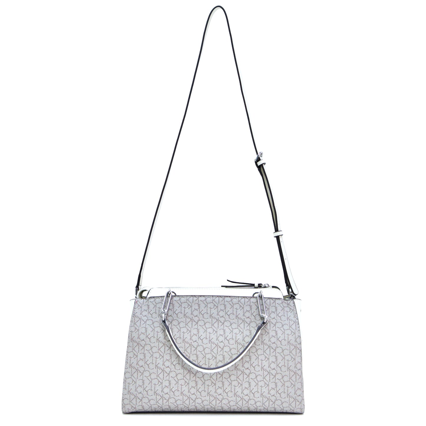 CALVIN KLEIN H5ADJXH3 SATCHEL ALMOND/WHITE
