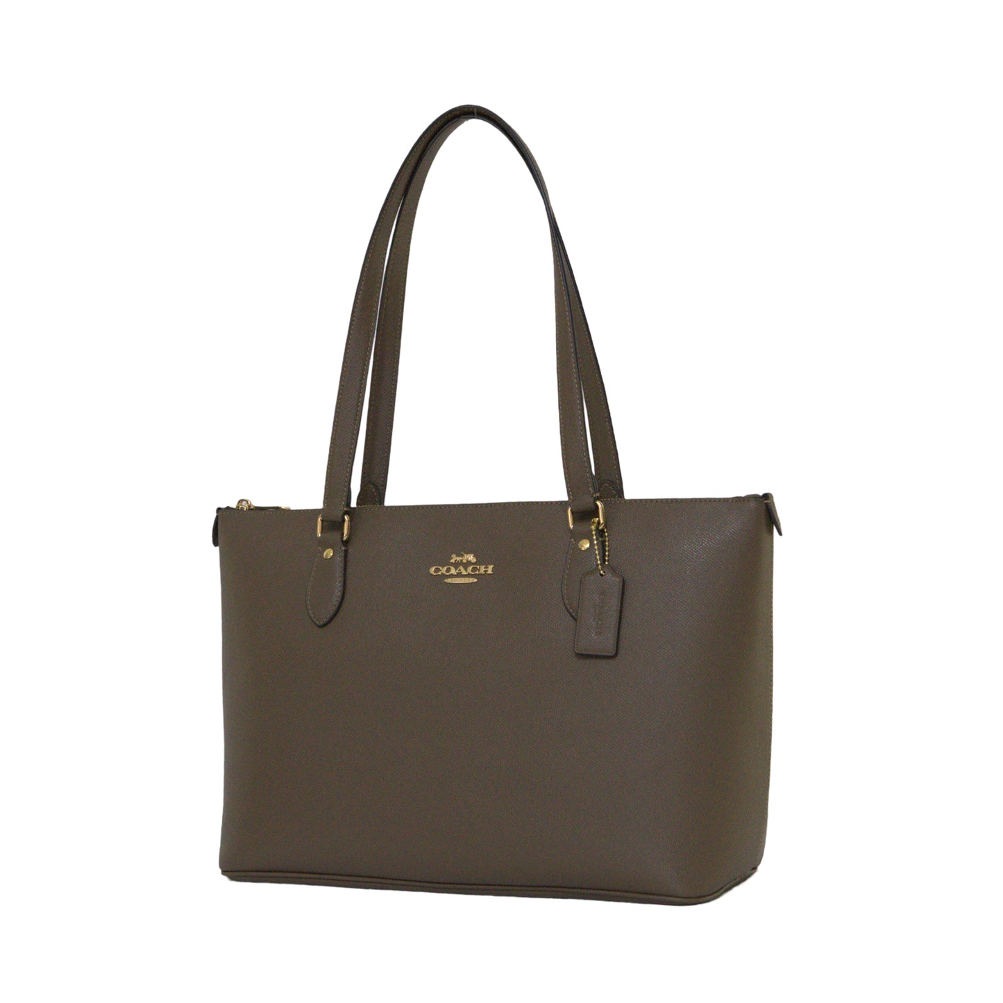 COACH CV402 LTH GALLERY TOTE DARK STONE