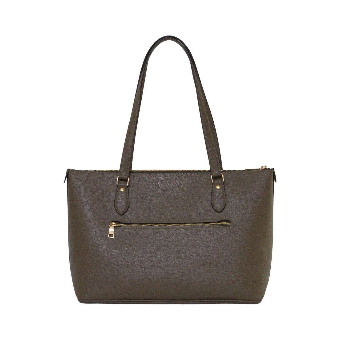 COACH CV402 LTH GALLERY TOTE DARK STONE