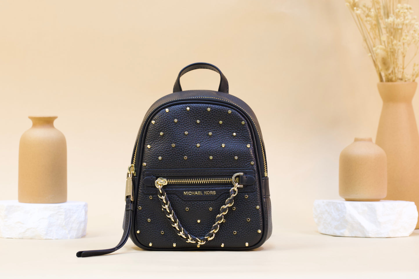 MICHAEL KORS 30F3G5EB0Y ELLIOT XS CONV MESSENGER BACKPACK BLACK