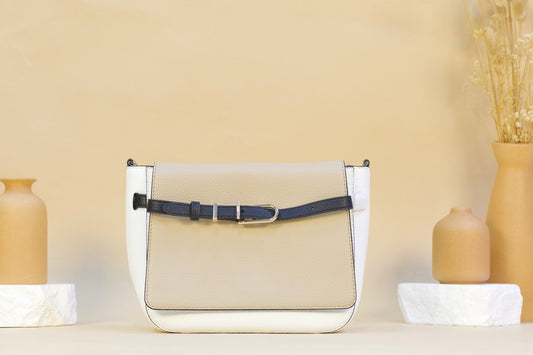 DKNY R41EZC38 PENELOPE FLAP CROSSBODY WHITE
