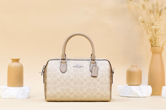 COACH CW377 SIGNATURE BLOCK ROWAN SAND/TAUPE MULTI