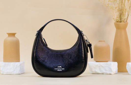 COACH CW036 CARMEN MINI CROSSBODY CRINKLED BLACK