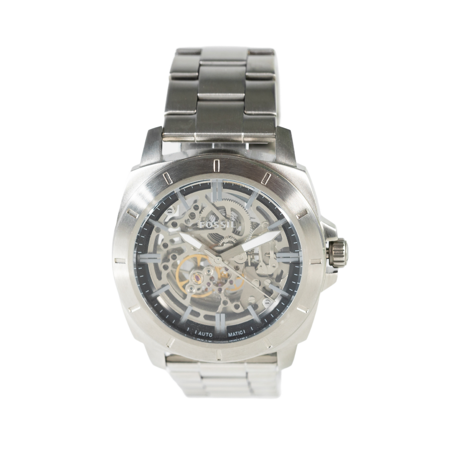 Fossil BQ2425 Men's Privateer Sport Watch Stainless Steel Case and Band Automatic Movement Water Resistant - 50 meters Analog Display Deployment Clasp