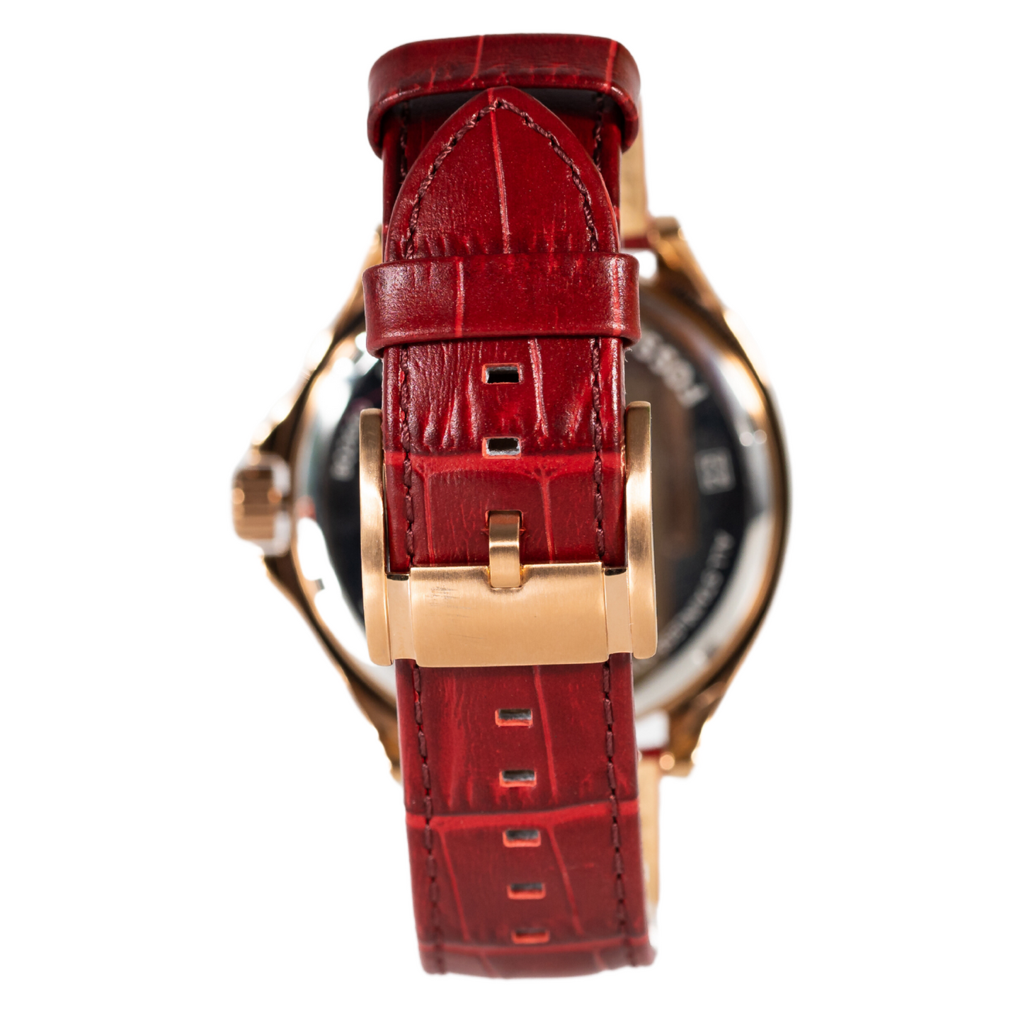 Fossil Men's Evanston Automatic Red Leather Watch - BQ2660