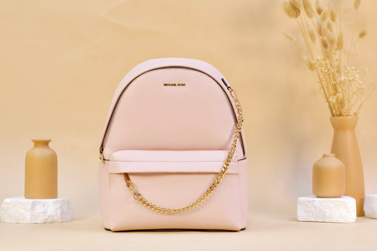 MICHAEL KORS 35F5G04B2V SLATER MD CHAIN BACKPACK POWDER BLUSH