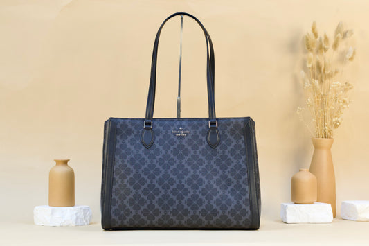 KATE SPADE KI791 LG LAPTOP TOTE SPADE FLOWER BLACK