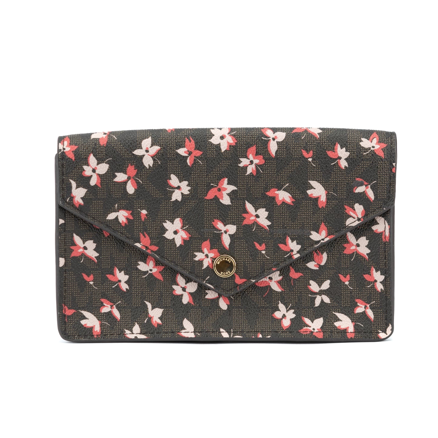 Michael Kors Vibrant Florals Brown Waist Belt Bag Fanny Pack S/M