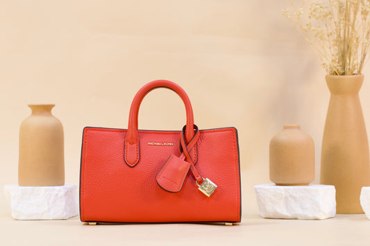 MICHAEL KORS 32F4GETC0L SCARLETT EXTRA SMALL EAST WEST CROSSBODY BURNT SIENNA