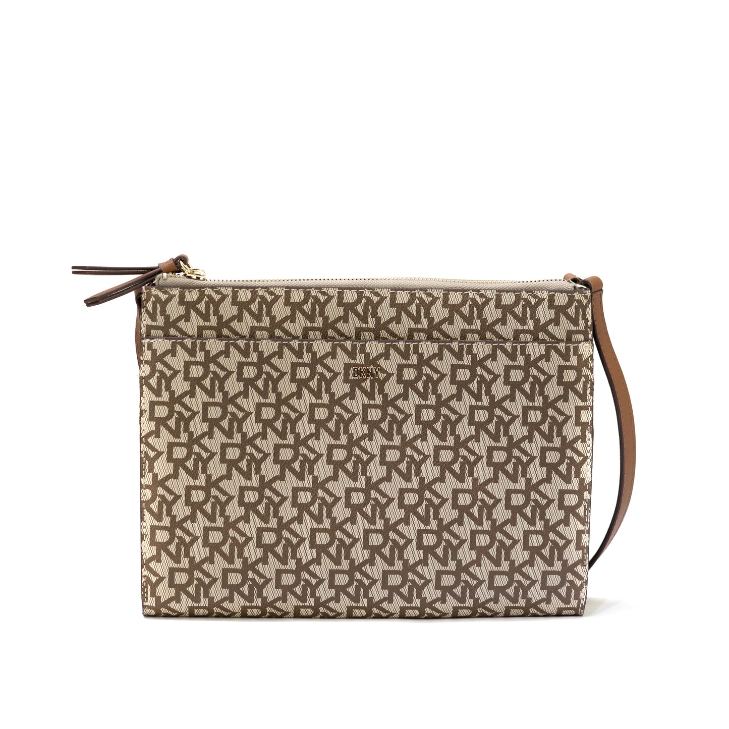 DKNY BROWN MONOGRAM CROSSBODY