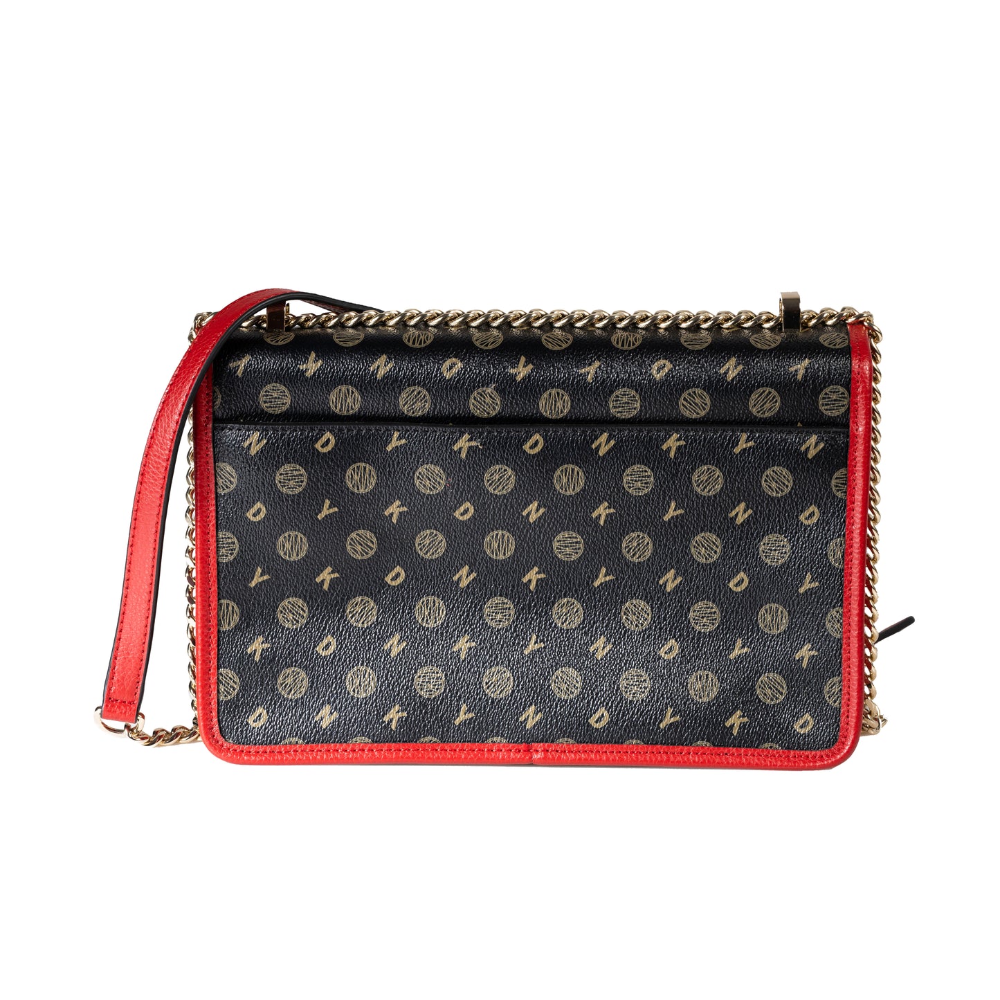 DKNY Elissa Heritage Logo Leather Flap Crossbody