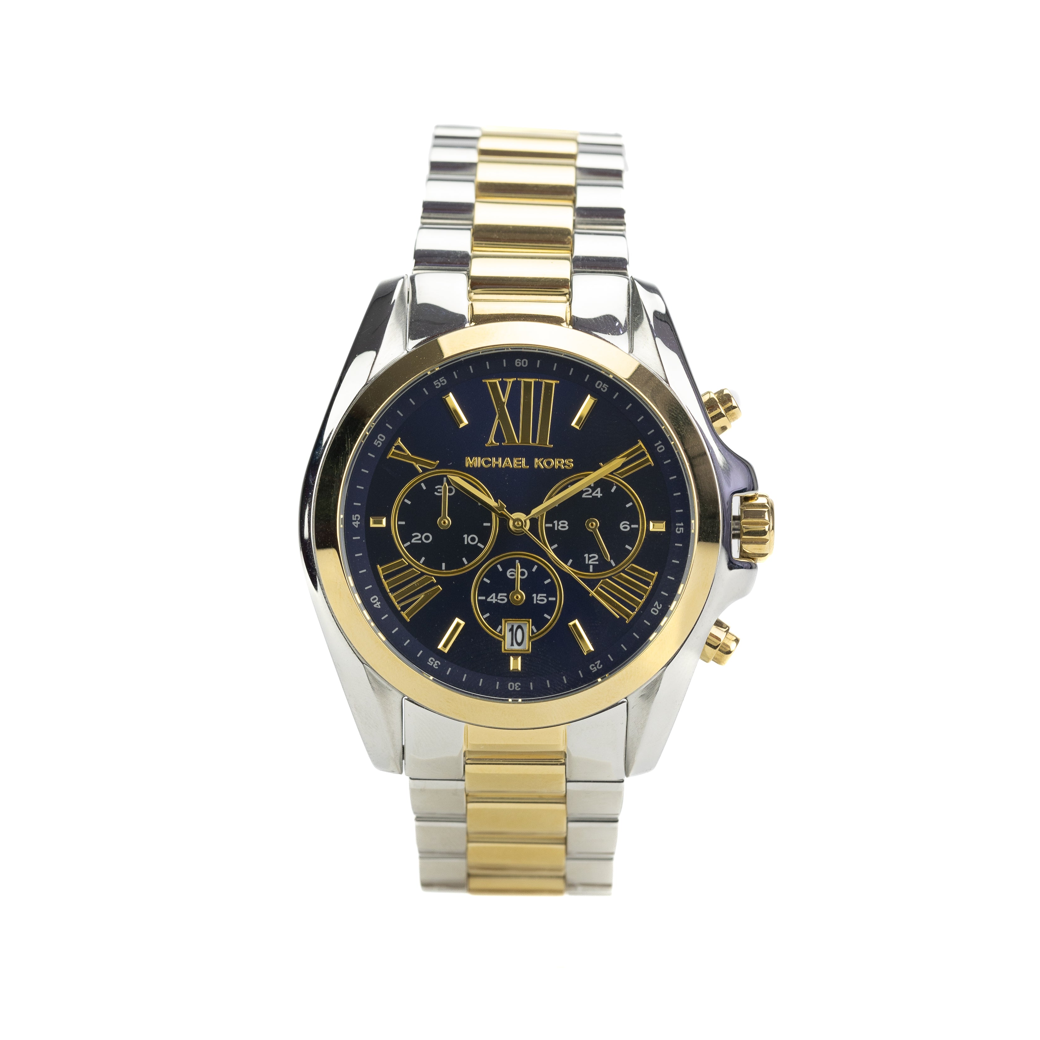 Michael Kors Mens Bradshaw Two Tone Watch Mk5976 