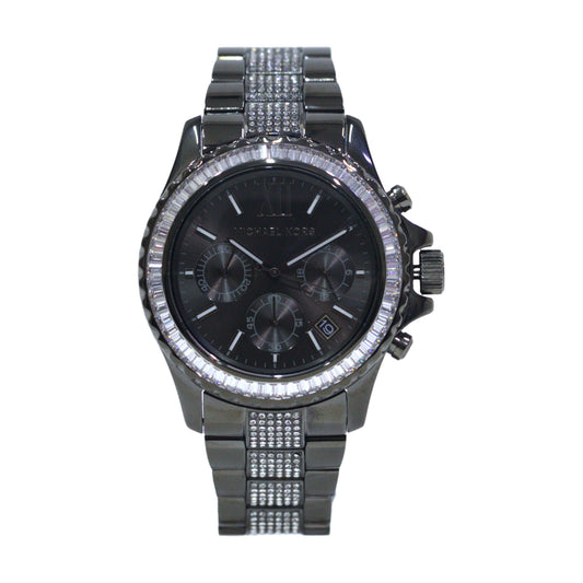 Michael Kors Everest Chronograph Quartz Crystal Black Dial Ladies Watch - MK6974