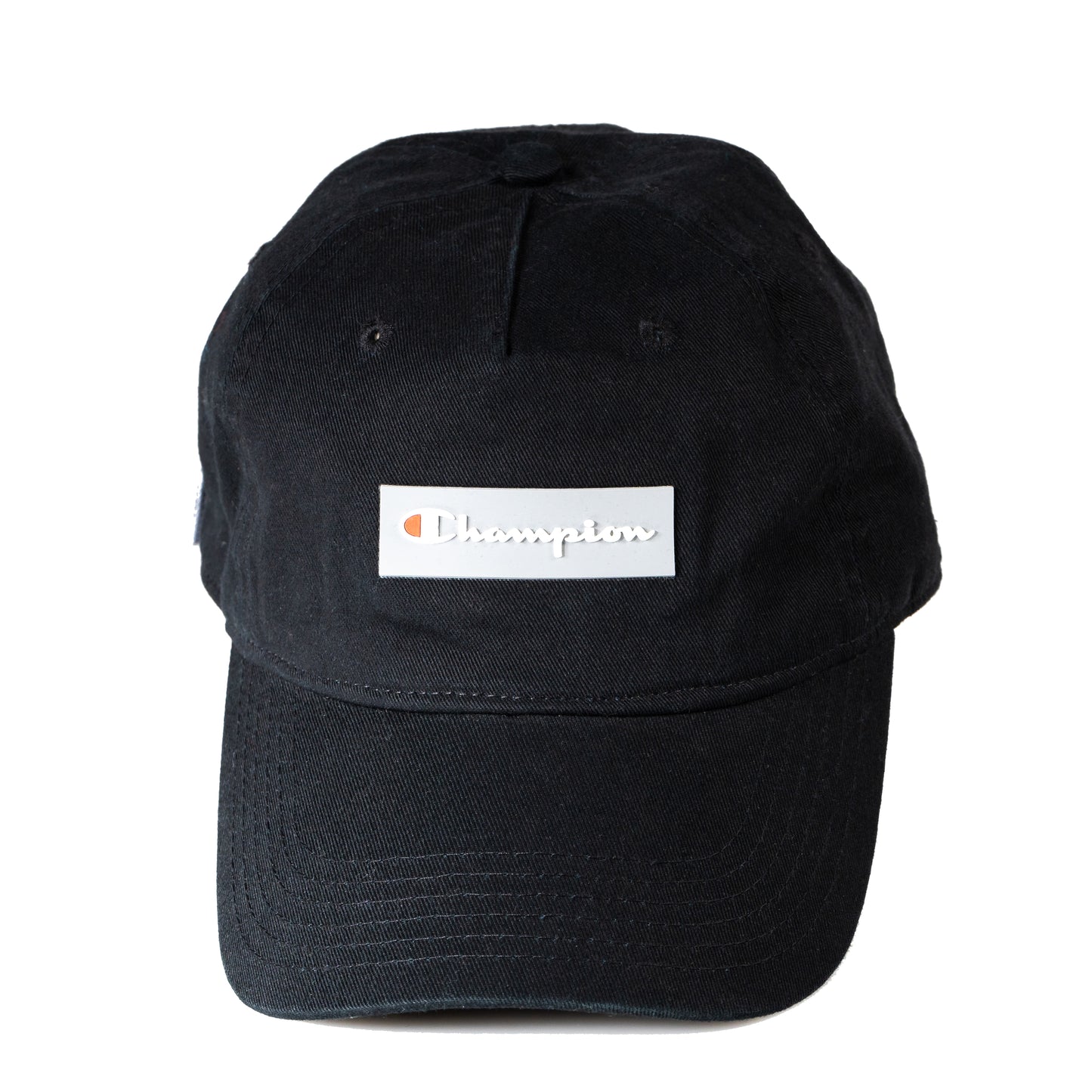 Champion Black Cap Classic Style with Adjustable Closure 100% Cotton Construction Relaxed Adjustable Fit Pre-Curved Bill for Sun Protection
