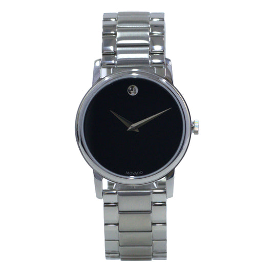 Movado Museum Classic Black Dial Stainless Steel Men's Watch 2100014