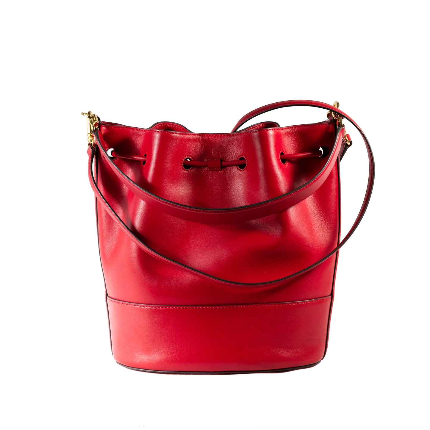 Ralph Lauren Leather Large Andie Drawstring Bag