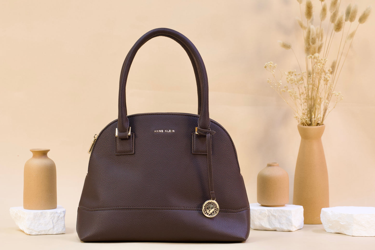 ANNE KLEIN HOBO SHOULDER BAG CHOCO BROWN