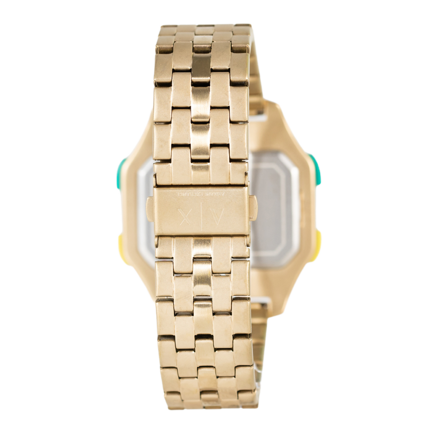 Armani Exchange Men's Digital Watch Gold-Tone Stainless Steel Case and Strap Digital Display Water Resistant up to 5 ATM Sleek and Sophisticated Design