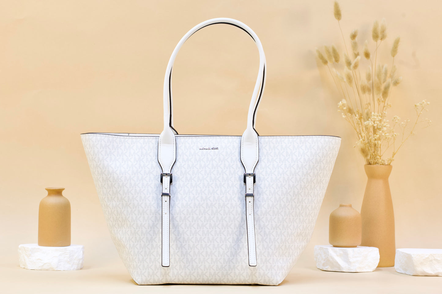 MICHAEL KORS 30R5S90T7V MOORE LG BUCKLE TOTE OPT/ALLUM