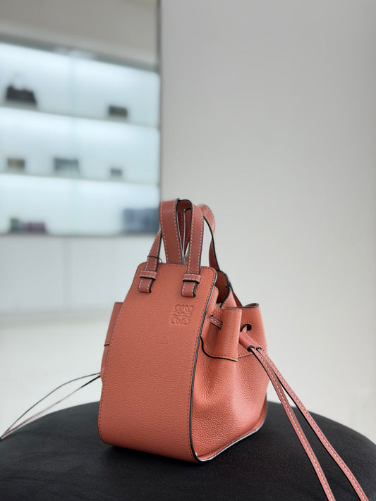 Loewe Mini Hammock Drawstring Bag in Pink Tulip