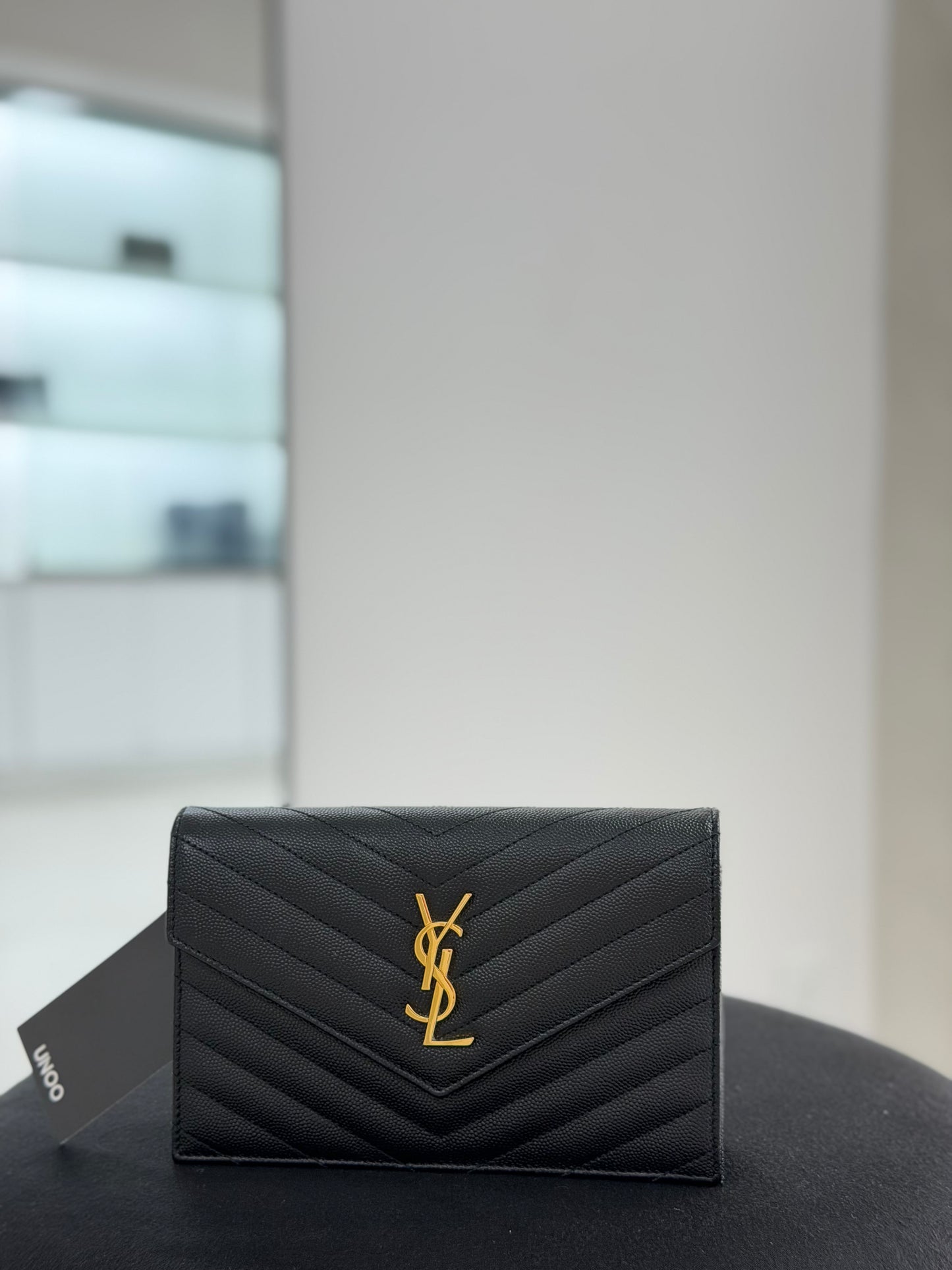 Saint Laurent Cassandre Envelope Chain Wallet
