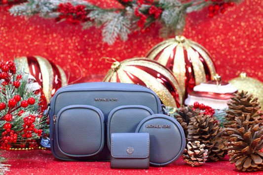 MICHAEL KORS 35S5STTC2L JET SET ITEM MD PKT XBODY W ATTCH CORNFLOWER