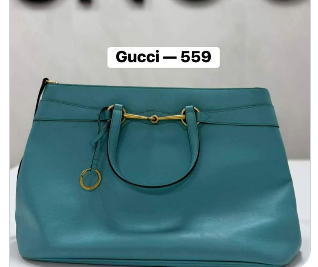 Gucci Bright Bit large tote in turquoise leather