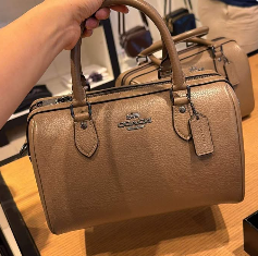 Coach Rowan Satchel in Dark Stone