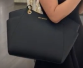 MK CHAIN TOTE BLACK