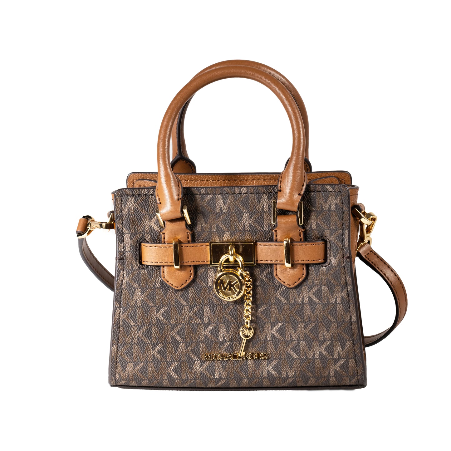 Michael Kors Hamilton Small Satchel Shoulder Crossbody Bag in Brown