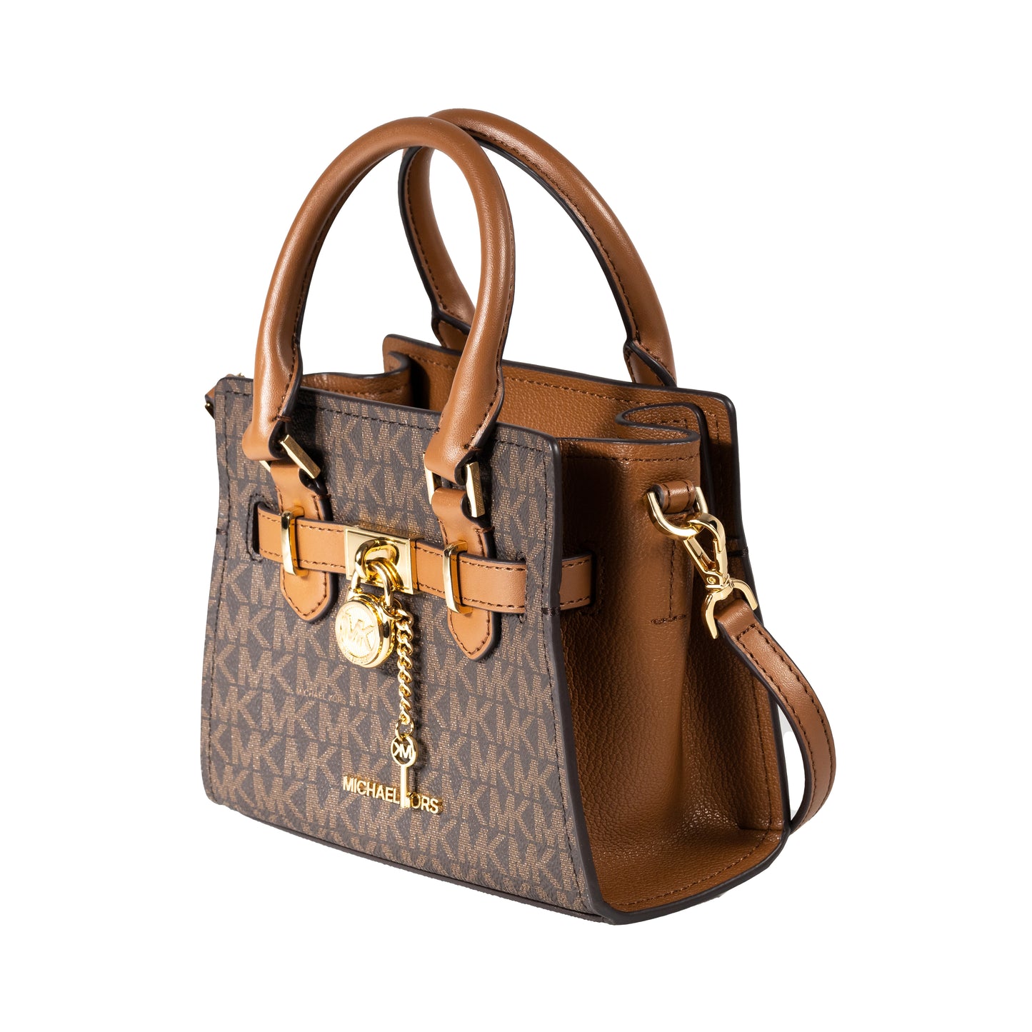 Michael Kors Hamilton Small Satchel Shoulder Crossbody Bag in Brown