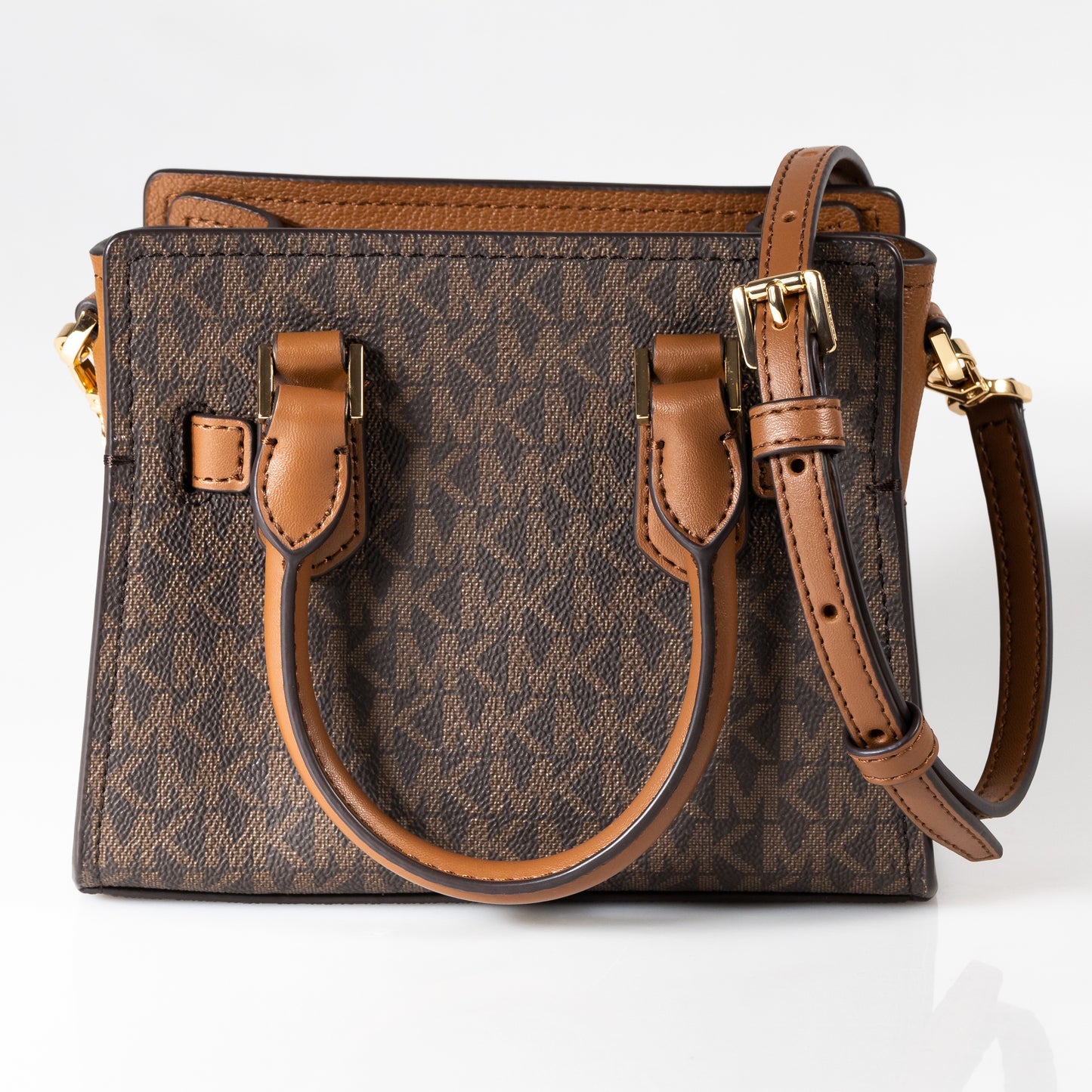 Michael Kors Hamilton Small Satchel Shoulder Crossbody Bag in Brown